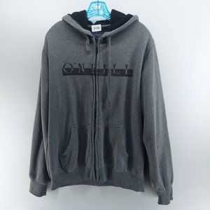 O'Neill sherpa fleece lined full zip Jacket hoodie size large